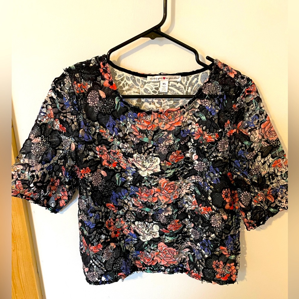 Lacey floral top